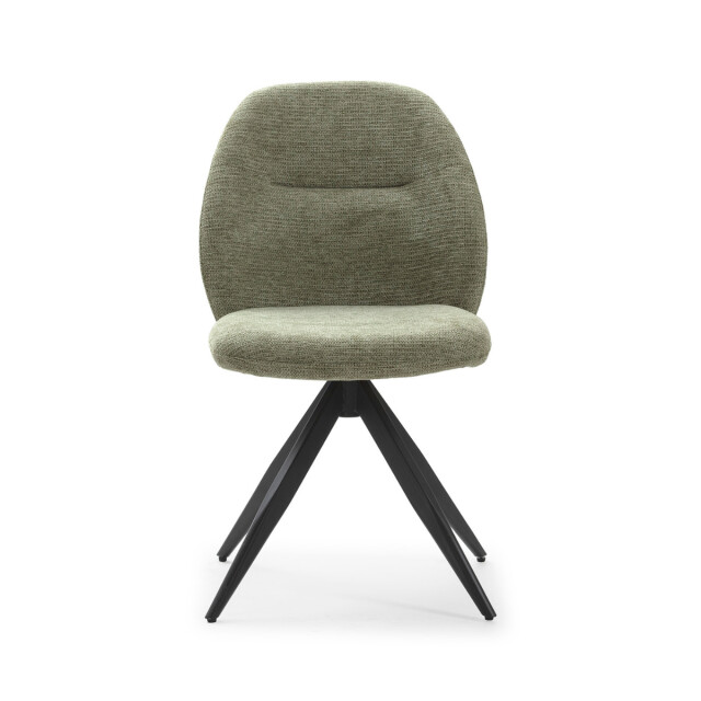 CaliCosy Set van 2 draaibare stoelen in stof met zwarte metalen poten l47 cm tamara 3078559 large