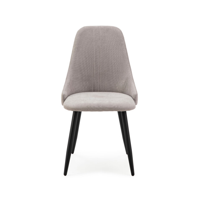 CaliCosy Set van 4 stoelen in stof met zwarte metalen poten l50 cm mani 3078765 large