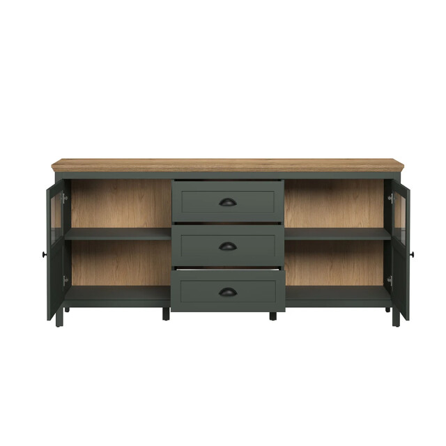 CaliCosy Buffet laag met inbegrepen led-verlichting, 2 deuren en 3 laden l185 cm - 2930752 large