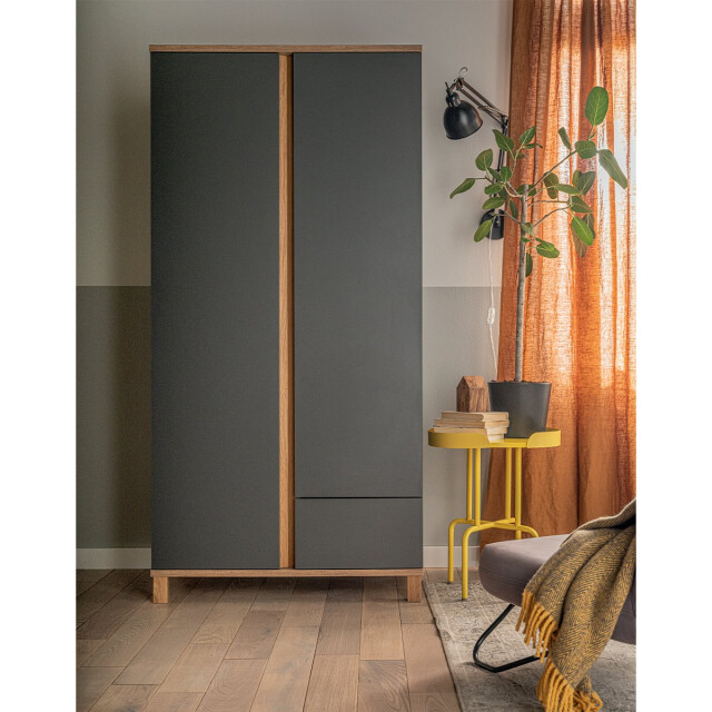 CaliCosy Kledingkast 2 deuren en 1 lade h183 cm hoogte 2937697 large