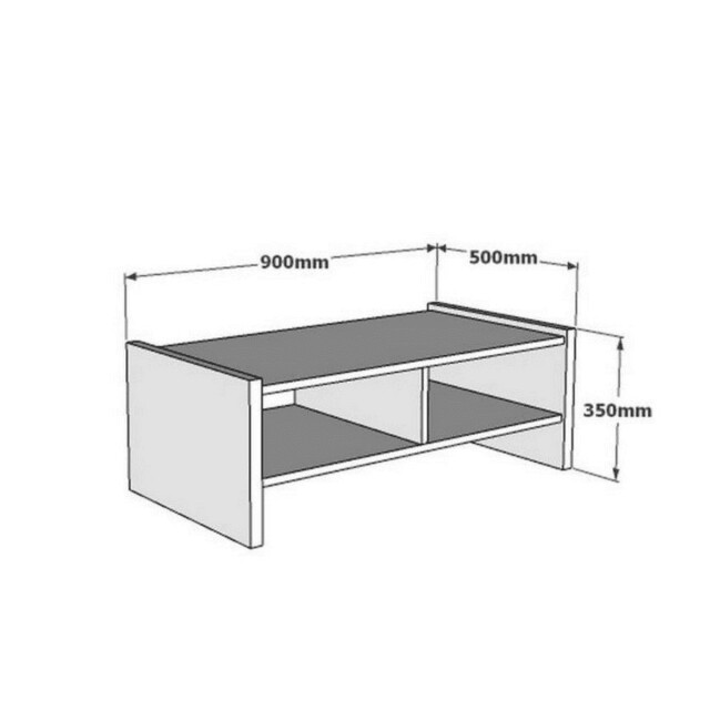 CaliCosy Salontafel met 2 open nissen, travertin decor l90 cm pera 3061543 large