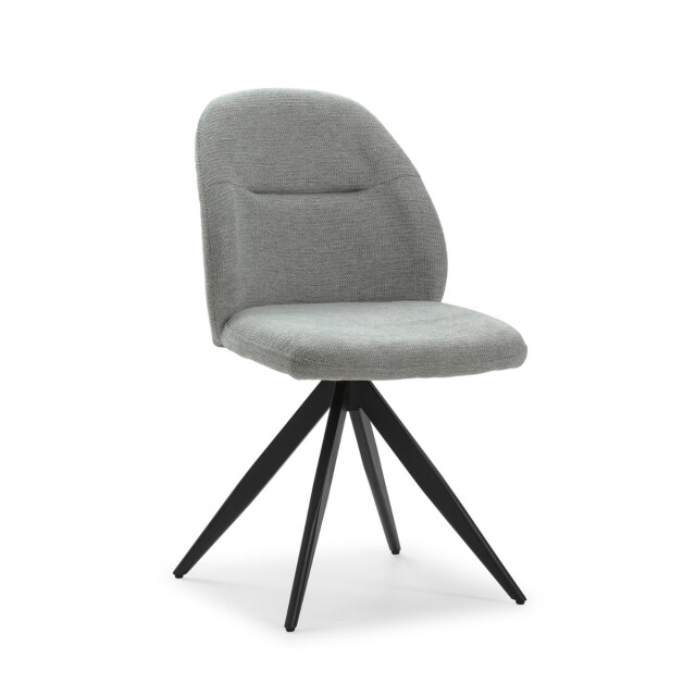 CaliCosy Set van 2 draaibare stoelen in stof met zwarte metalen poten l47 cm tamara 3078558 large