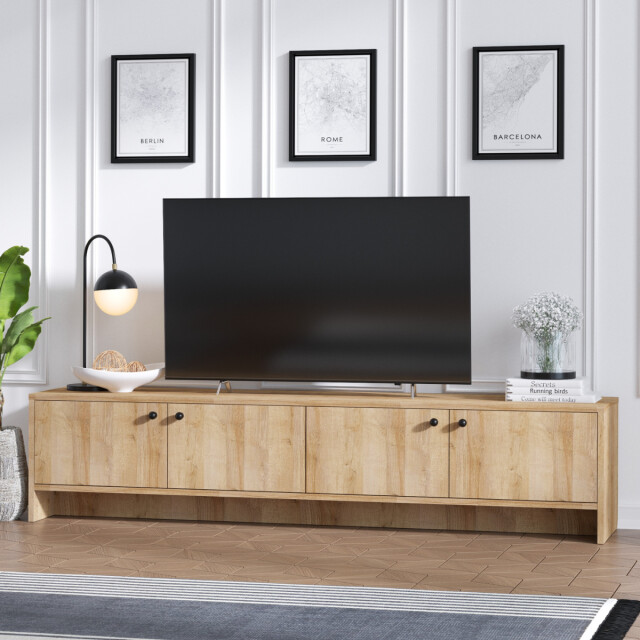 CaliCosy Tv-meubel 4 deuren in eikendecor l180 cm jimmy 3038925 large