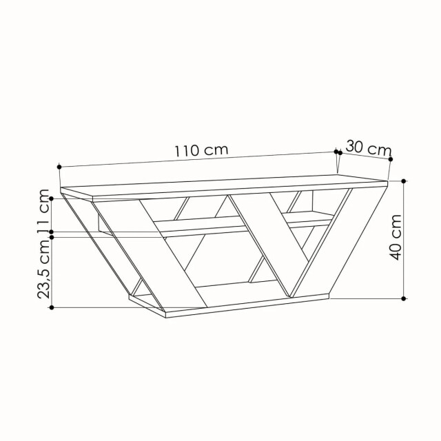 CaliCosy Meubel tv 3 planken l110 cm pipralla 2937437 large