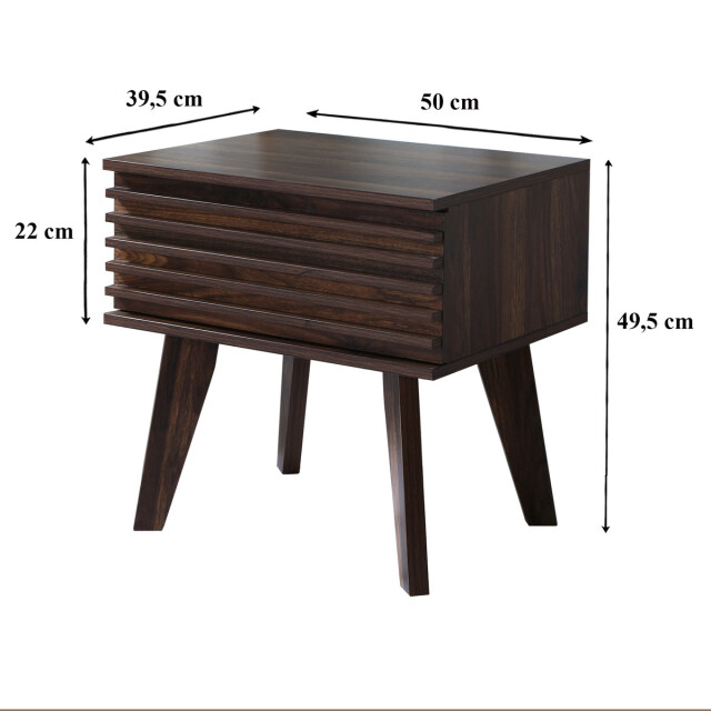 CaliCosy Nachtkastje met 1 lade, fronten met laminaathout- h49,5 cm fribourg 2979130 large