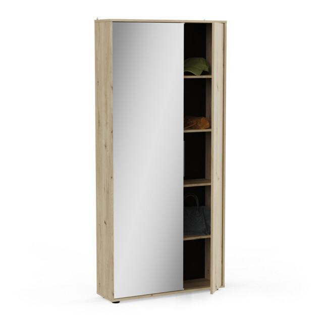 CaliCosy Schoenenkast 2 deuren en 1 spiegel l82,8 cm ebony 3084075 large