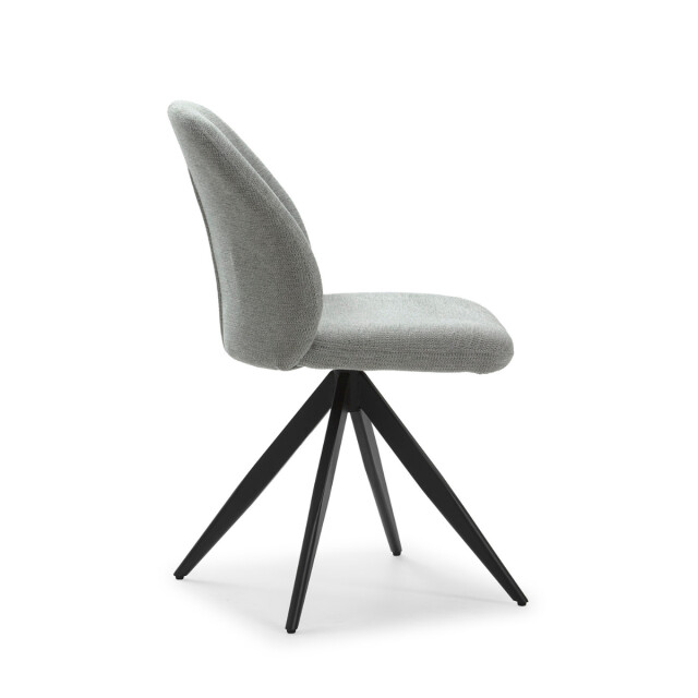 CaliCosy Set van 2 draaibare stoelen in stof met zwarte metalen poten l47 cm tamara 3078558 large
