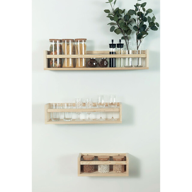 CaliCosy Wandplank van massief grenen l60 x h15 cm 2929450 large