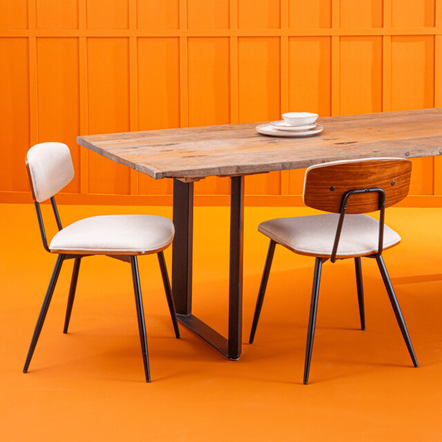 Signature Set van 2 crèmekleurige stoelen babette h79 cm 2930271 large