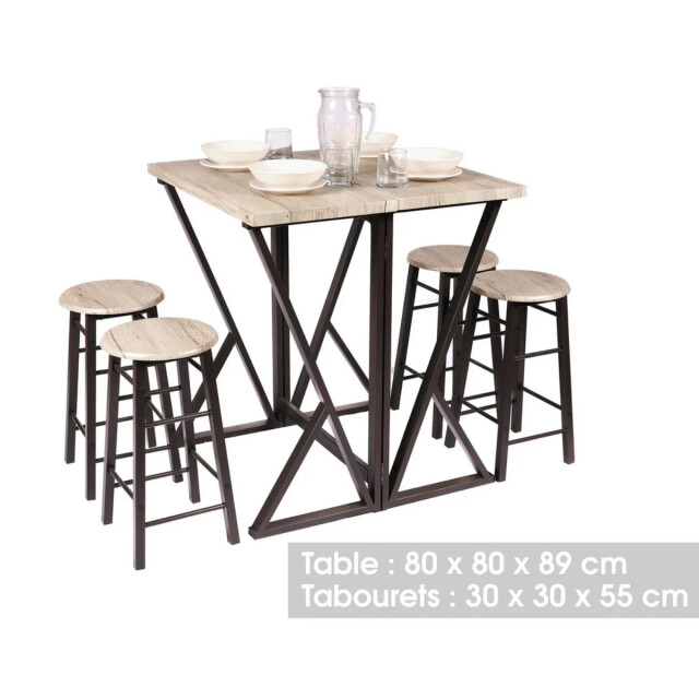 CaliCosy Hoge inklapbare tafel + 4 krukken dock 2930531 large