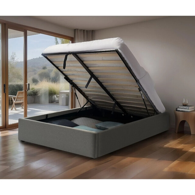 CaliCosy Kopie van opbergbed 140x190 cm met grijze stof romy 2979230 large