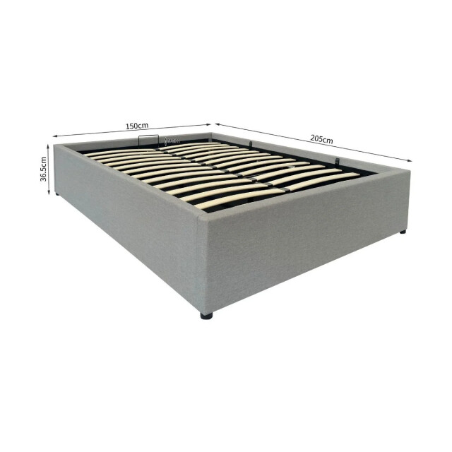 CaliCosy Kopie van opbergbed 140x190 cm met grijze stof romy 2979230 large