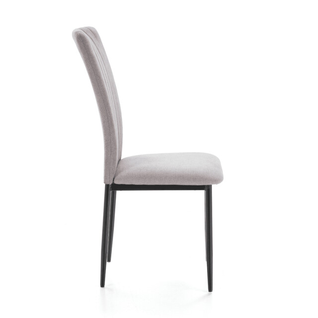 CaliCosy Set van 4 stoelen in stof met zwarte metalen poten l43 cm holly 3078803 large