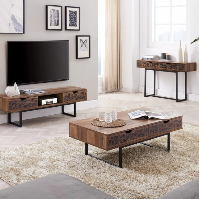 CaliCosy Houten tv-meubel met 2 laden en een nis anaëlle 2929649 large