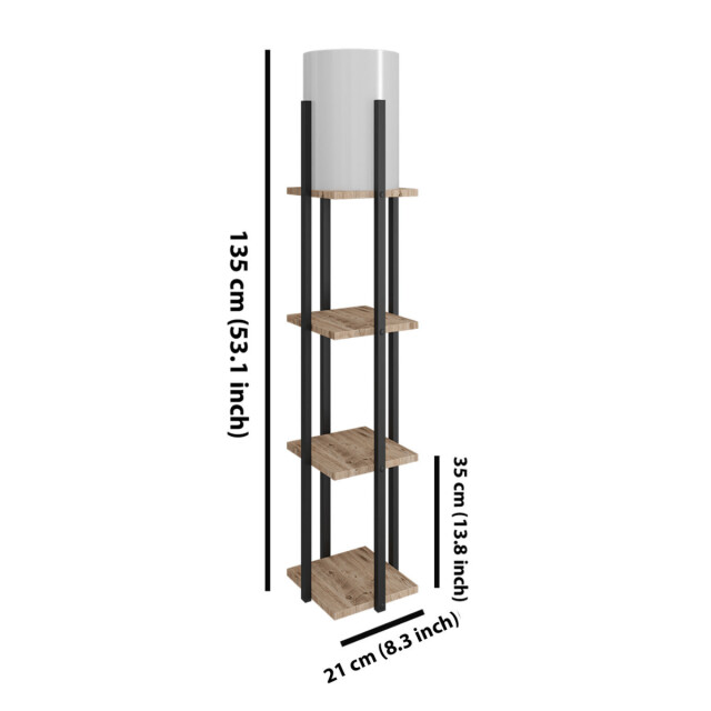 CaliCosy Lamp met 3 vierkante planken h135 cm nora 3042261 large