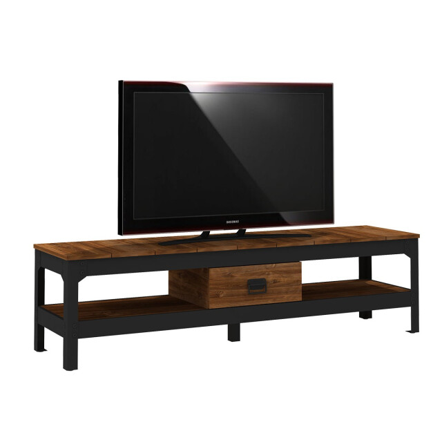 CaliCosy Tv-meubel oude eik met 2 nissen en 1 lade l151 cm 2929609 large
