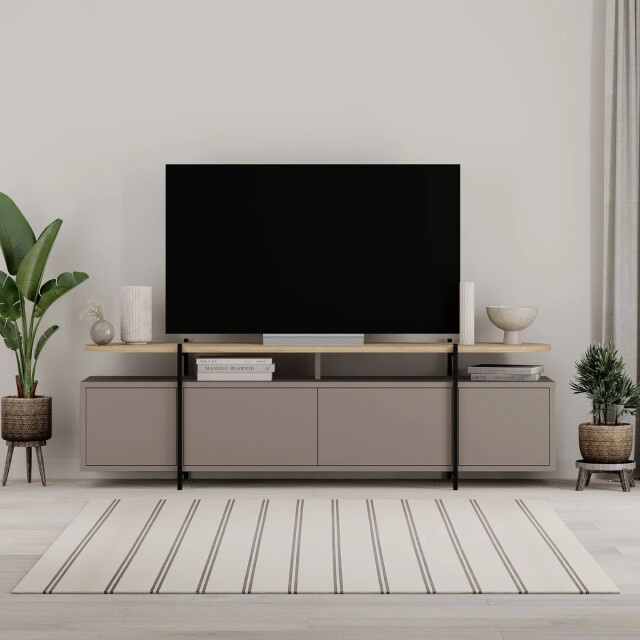 CaliCosy Tv-meubel 4 deuren en metalen poten l160 cm hinoa 2937374 large