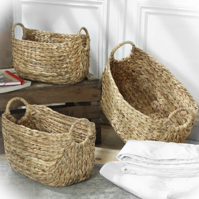 CaliCosy Water hyacint mand met handvaten hoogte 22cm 2929022 large