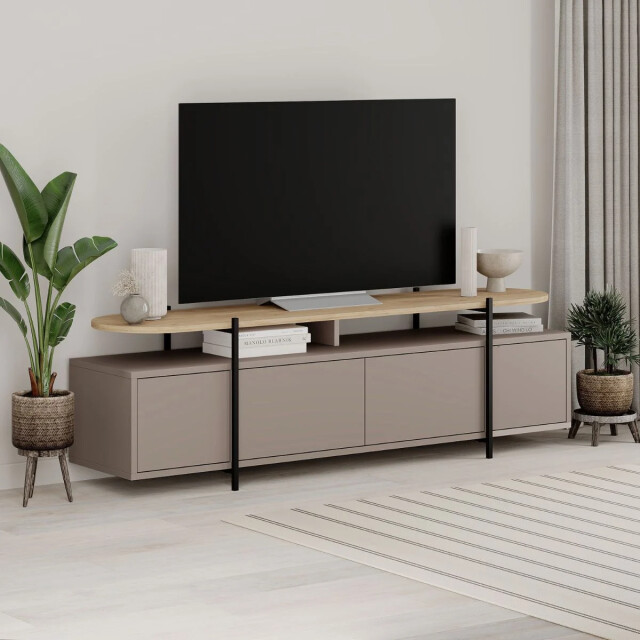 CaliCosy Tv-meubel 4 deuren en metalen poten l160 cm hinoa 2937374 large