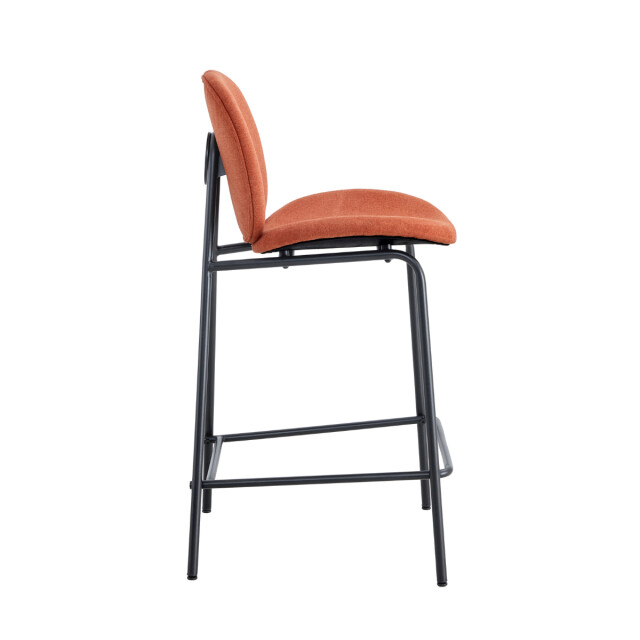 CaliCosy Set van 2 krukken in stof met zwarte metalen poten l43 cm cori 3079168 large