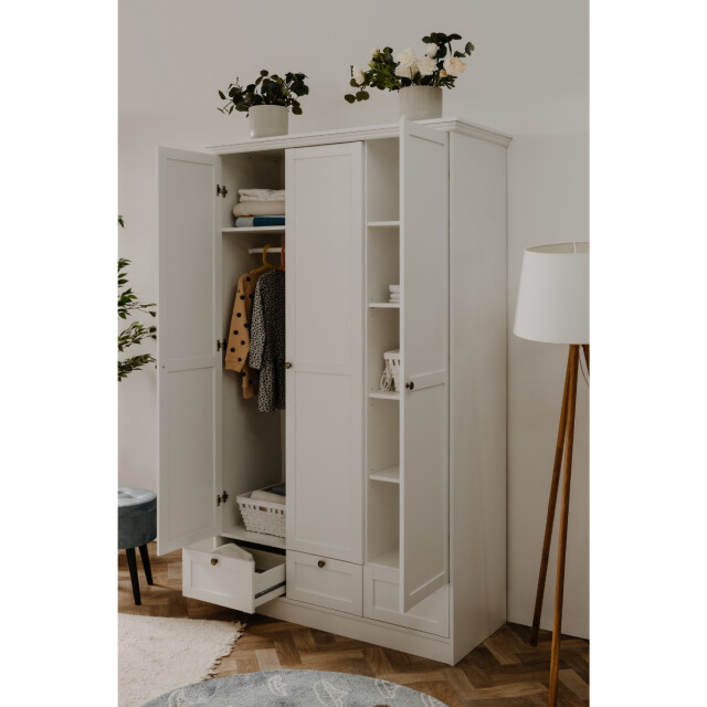 CaliCosy Kast 3 deuren en 3 lades wit l120 cm landwood 3059341 large