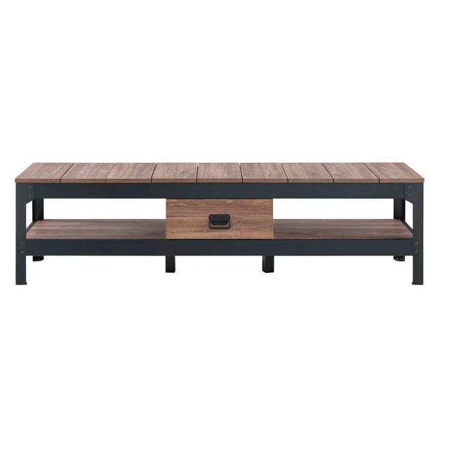 CaliCosy Tv-meubel oude eik met 2 nissen en 1 lade l151 cm 2929609 large