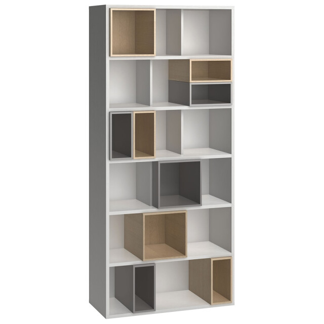 CaliCosy Multi-opberg boekenkast 6 niveaus h206 cm 4you 2932009 large