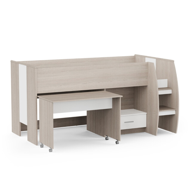 CaliCosy Combinatiebed met bureau 1 lade 90x200 cm lattenbodem inbegrepen l120,9 cm - 3084077 large