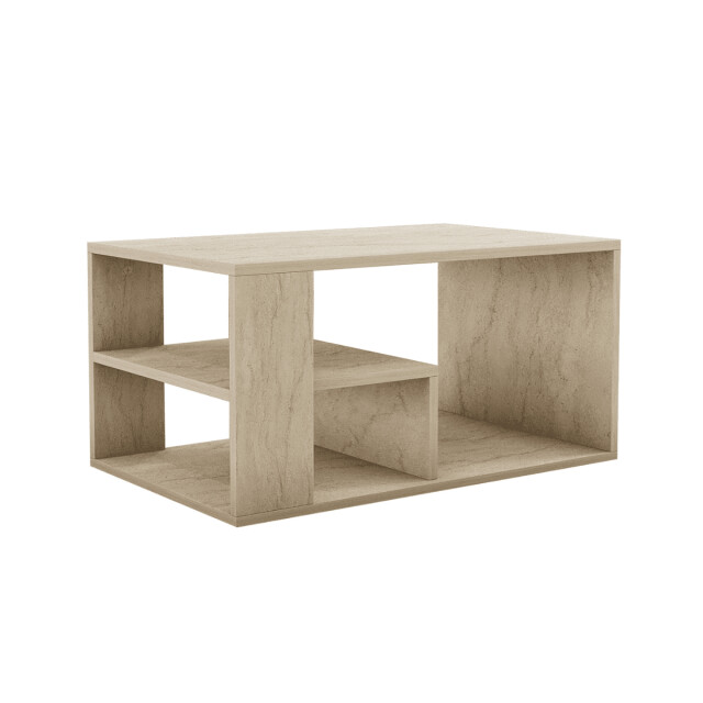 CaliCosy Salontafel met planken, travertin decor l80 cm eros 3061542 large