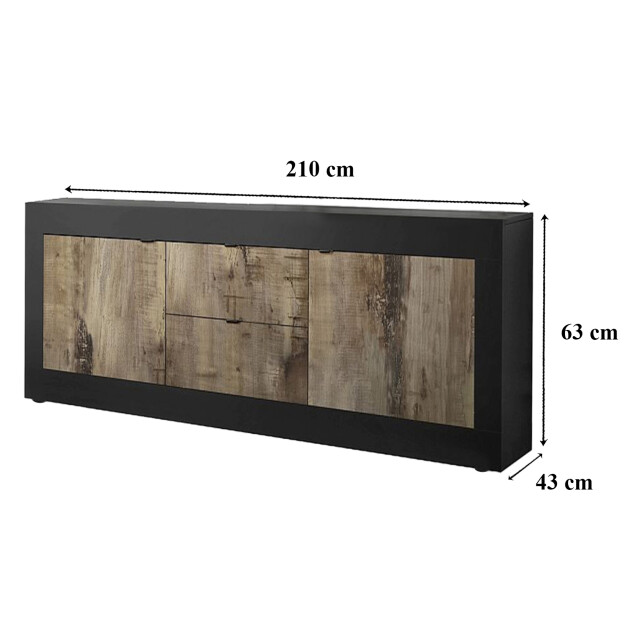CaliCosy Buffet met 2 deuren en 2 laden itinial l210 cm 2937774 large