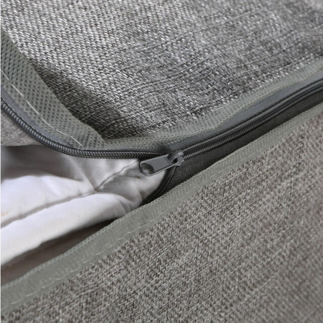 CaliCosy Opberghoes voor dekbed in grijze linnenlook stof l66 cm 3040343 large