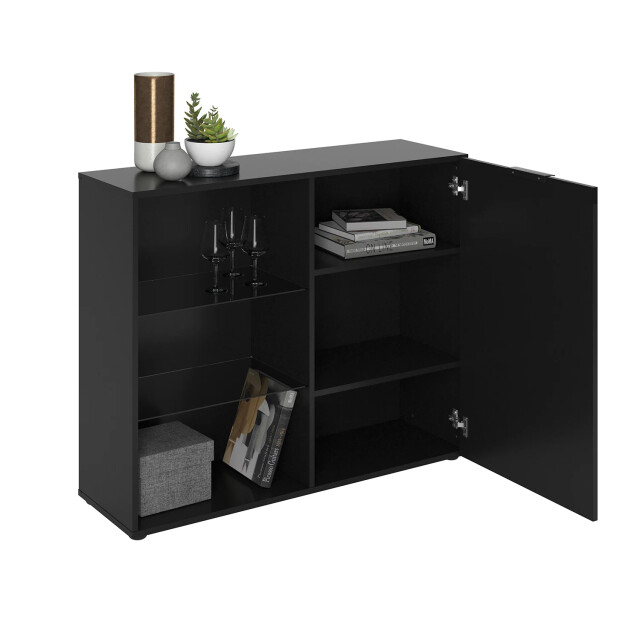 CaliCosy Ladenkast 1 deur 3 planken l99cm donker 2931869 large