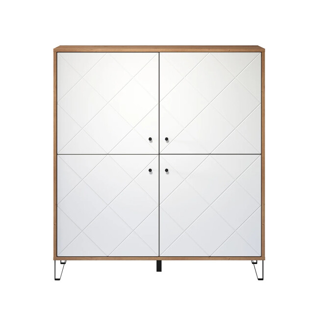 CaliCosy Buffet hoog 4 deuren mat wit l123 cm touch 2930750 large
