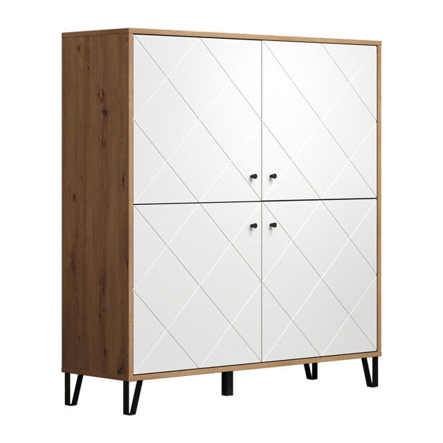 CaliCosy Buffet hoog 4 deuren mat wit l123 cm touch 2930750 large