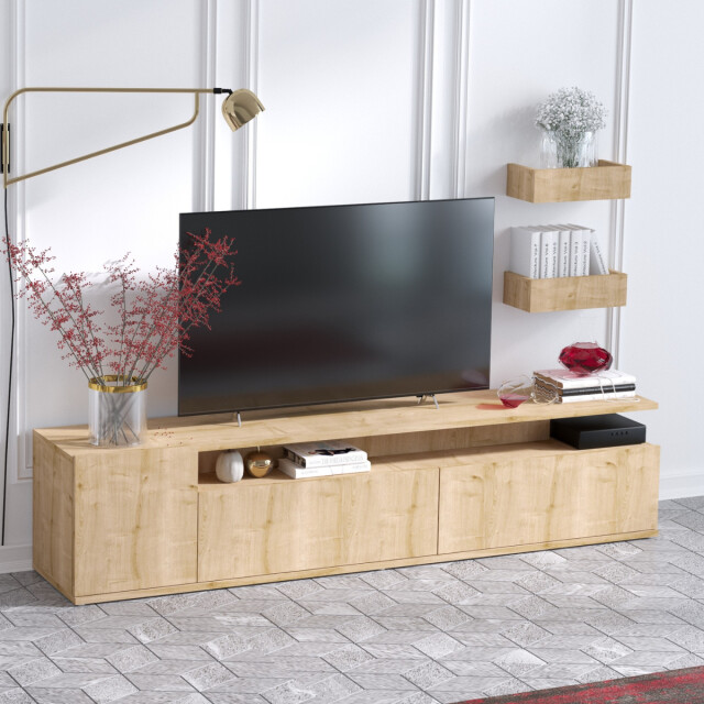 CaliCosy Tv-meubel in eikendecor l180 cm alika 3038924 large