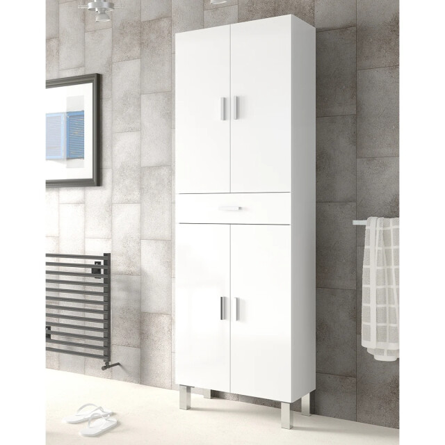 CaliCosy Kolom 4 deuren en 1 lade glanzend wit l60 cm 2930508 large