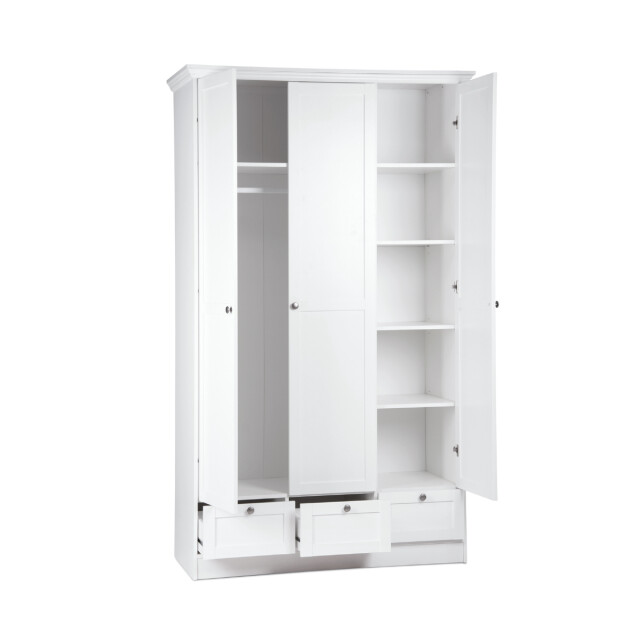 CaliCosy Kast 3 deuren en 3 lades wit l120 cm landwood 3059341 large
