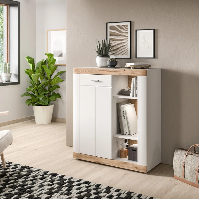 CaliCosy Hoge kast met 1 deur en 3 nissen h104 cm laredo 2951202 large