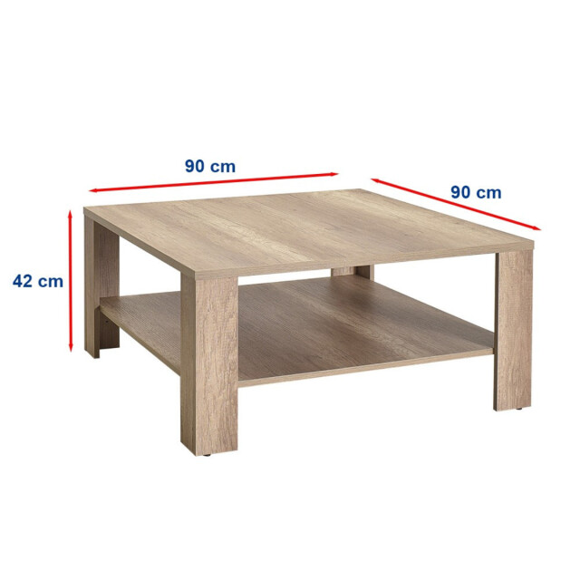 CaliCosy Salontafel met 1 plank l90 cm lena 3061541 large