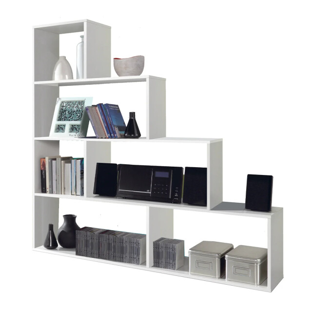 CaliCosy Trapvormige boekenkast met 6 vakken h145 cm klum 2936953 large