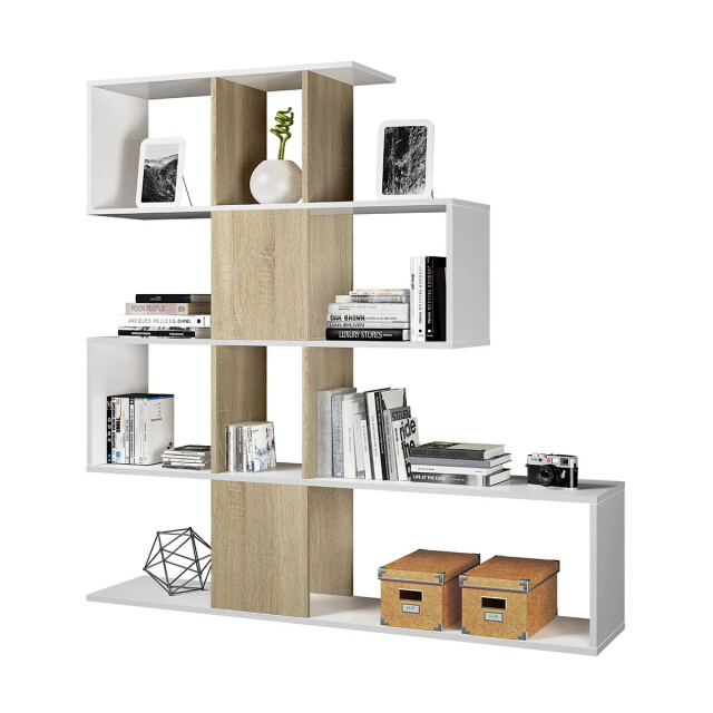 CaliCosy Libreria con 4 livelli e 11 scomparti di archiviazione h145 cm zigzag 2931949 large