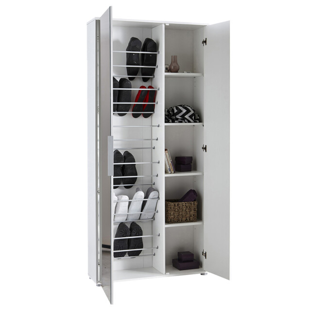 CaliCosy Schoenenkast 2 deuren en 1 spiegel l82,8 cm ebony 3084076 large