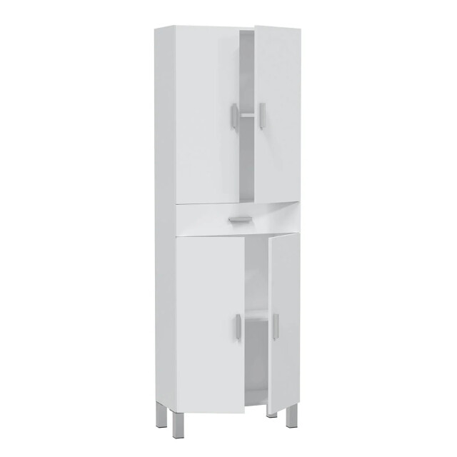 CaliCosy Kolom 4 deuren en 1 lade glanzend wit l60 cm 2930508 large
