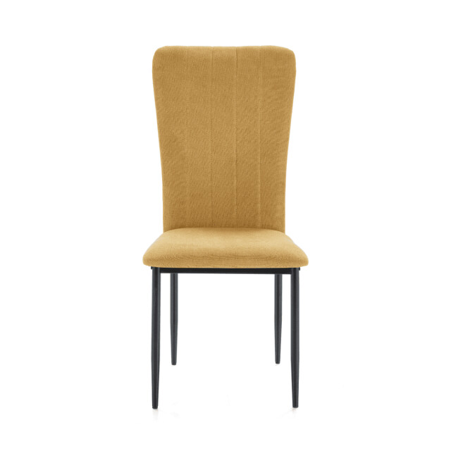 CaliCosy Set van 4 stoelen in stof met zwarte metalen poten l43 cm holly 3078801 large