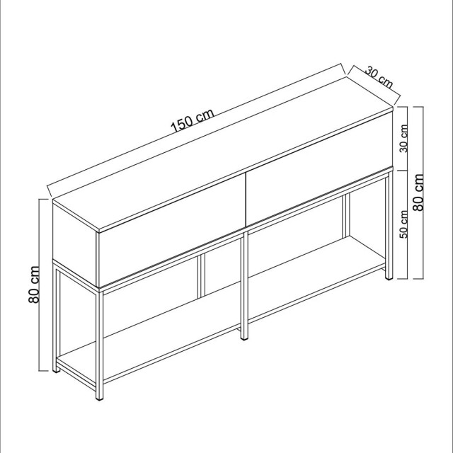 CaliCosy Console 2 neerklapbare deuren l150 cm lord 2937532 large