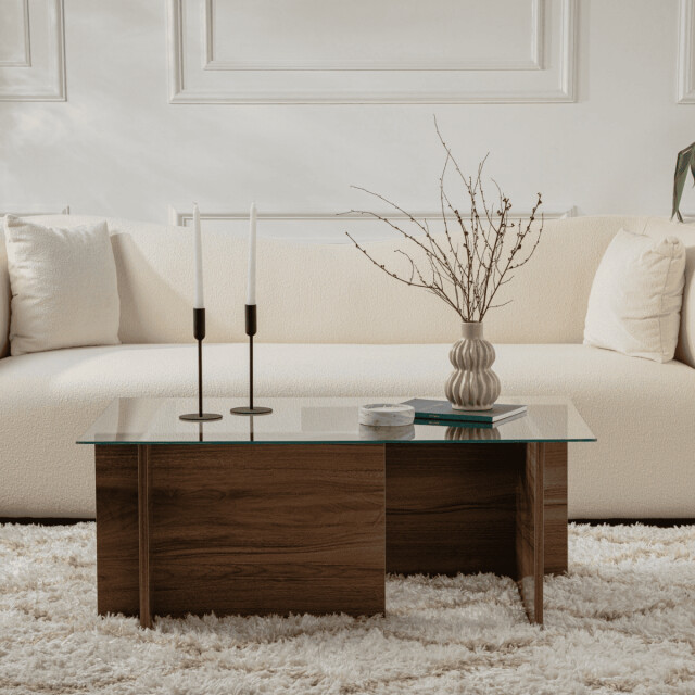 CaliCosy Salontafel met glazen blad l105 cm noah 3046340 large