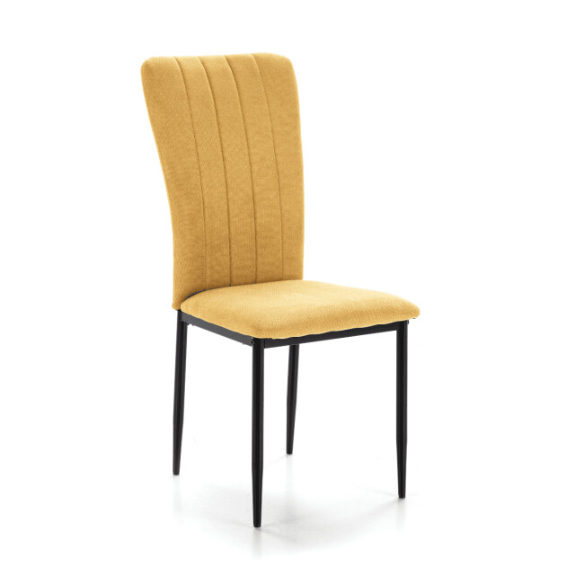 CaliCosy Set van 4 stoelen in stof met zwarte metalen poten l43 cm holly 3078801 large