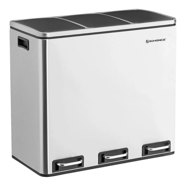 CaliCosy Afvalsorteerbak met 3 pedaalemmerbakken van 18l 2930207 large