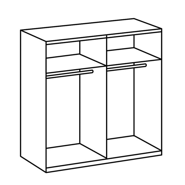 CaliCosy Kledingkast met 2 schuifdeuren waarvan 1 spiegel l180 cm 2930647 large