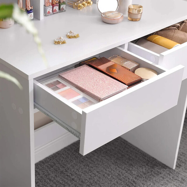 CaliCosy Kaptafel wit met 3-delige spiegel en 2 lades l100 cm 2930008 large